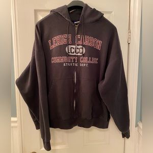 Champion 2XL Lehigh Carbon Community College Black Zip up sweatshirt
